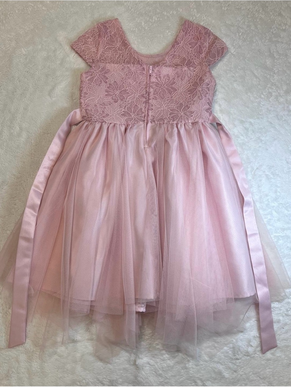 Biscotti Dusty Pink Lace & Tulle Party Dress - Picture 3 of 4